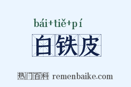 白铁皮是什么意思的图片